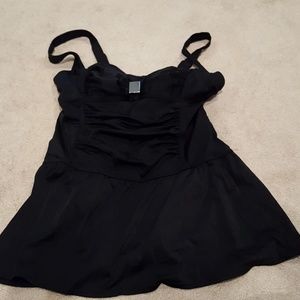 Plus Size black swim dress